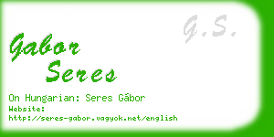 gabor seres business card