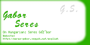 gabor seres business card